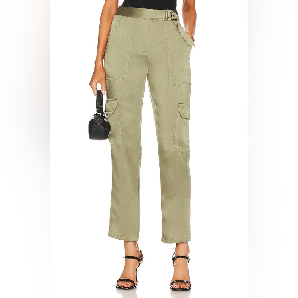 Jonathan Simkhai Womens Willow Carolina Belted Crop Utility Cargo Pant